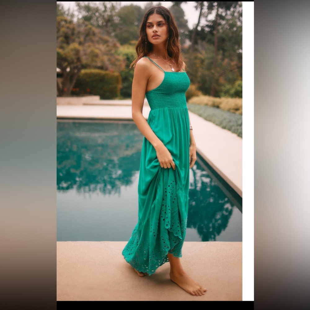 Maaji Isadora Green Halter Dress Revolve Small